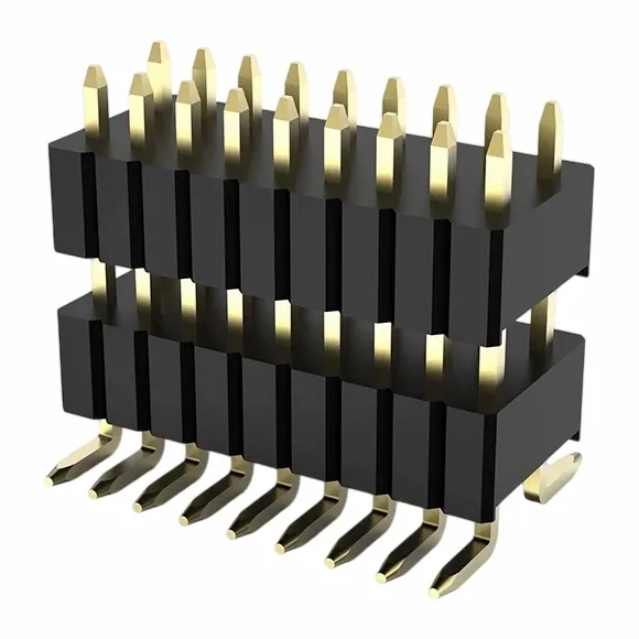 1.27x2.54mm هدر پین دو ردیف دو پلاستیکی SMT