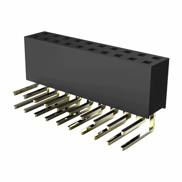 هدر زن 2.0 میلی متر دو ردیف دو ردیف راست DIP H6.35mm