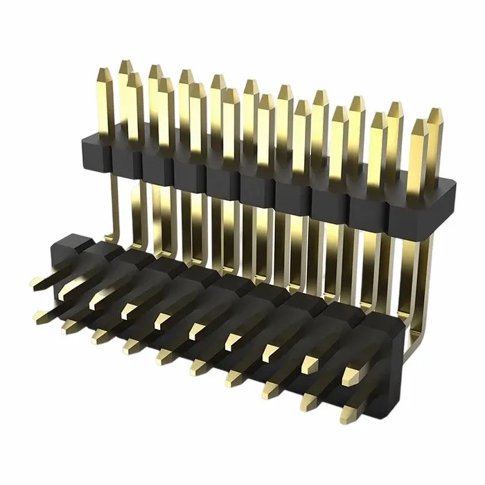 2.0mm Pin Header Double Row Dual Plastic Right Angle DIP suppliers