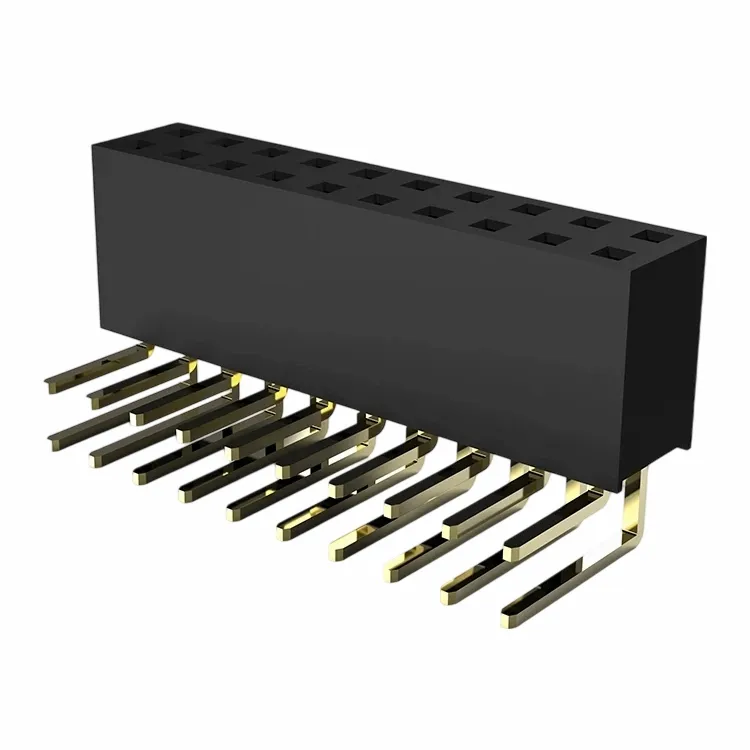 2.54 میلی متر هدر زن دو ردیف دو ردیف راست Dip Y نوع