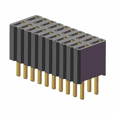 1.27x2.54mm هدر زن دو ردیف دو برابر 180 درجه DIP